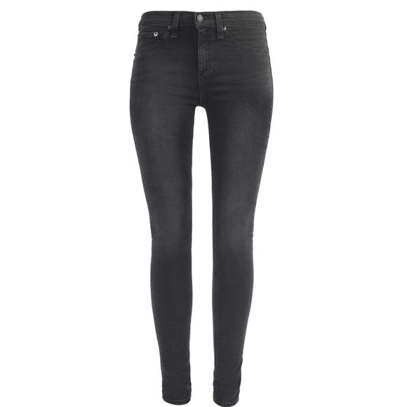 Rag & Bone High Rise Skinny Jean in Black - Picture 1 of 6